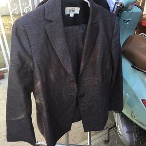 Le Suit Jacket and Pant, Dark Grey/ Meatallic